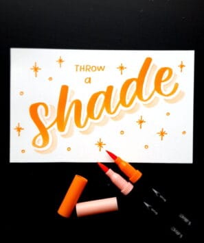 How to shade letters