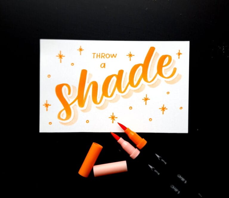 How to shade letters