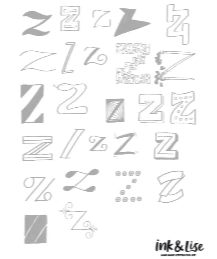 26 ways to draw a Z - Ink & Lise